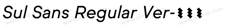 Sul Sans Regular Ver字体转换